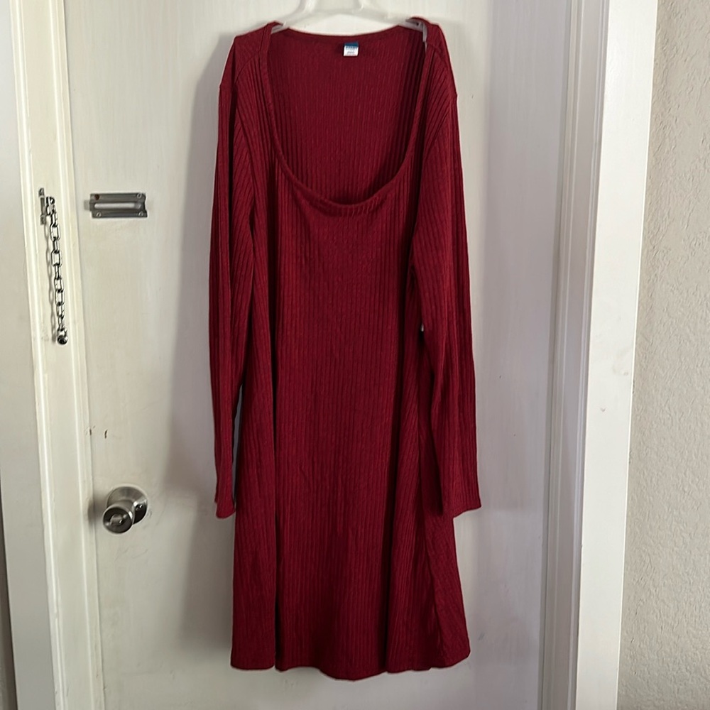 Red Heather Old Navy Sweater Dress